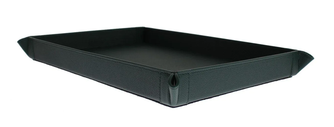 Green Leather Phone Tray, Catchall, Valet, Key, Wallet, Card, Tray, Plate
