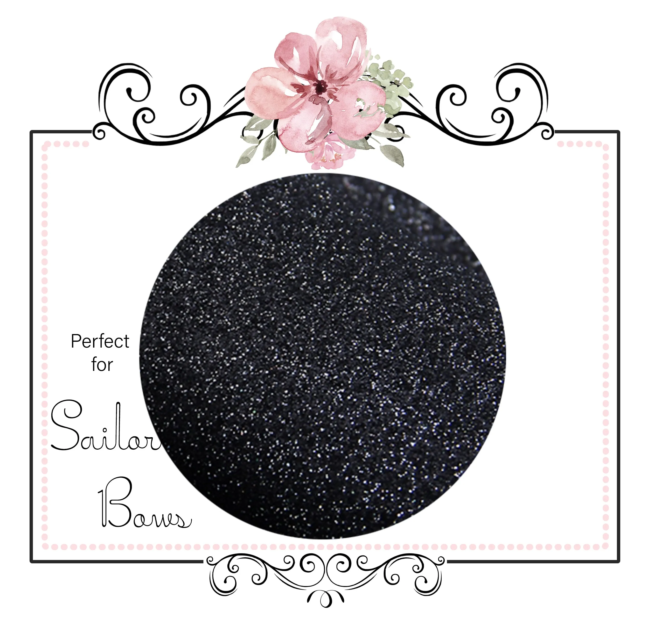 Green Sapphire ~ Soft Medium Glitter Sailor Bow Fabric Faux Leather Sheets