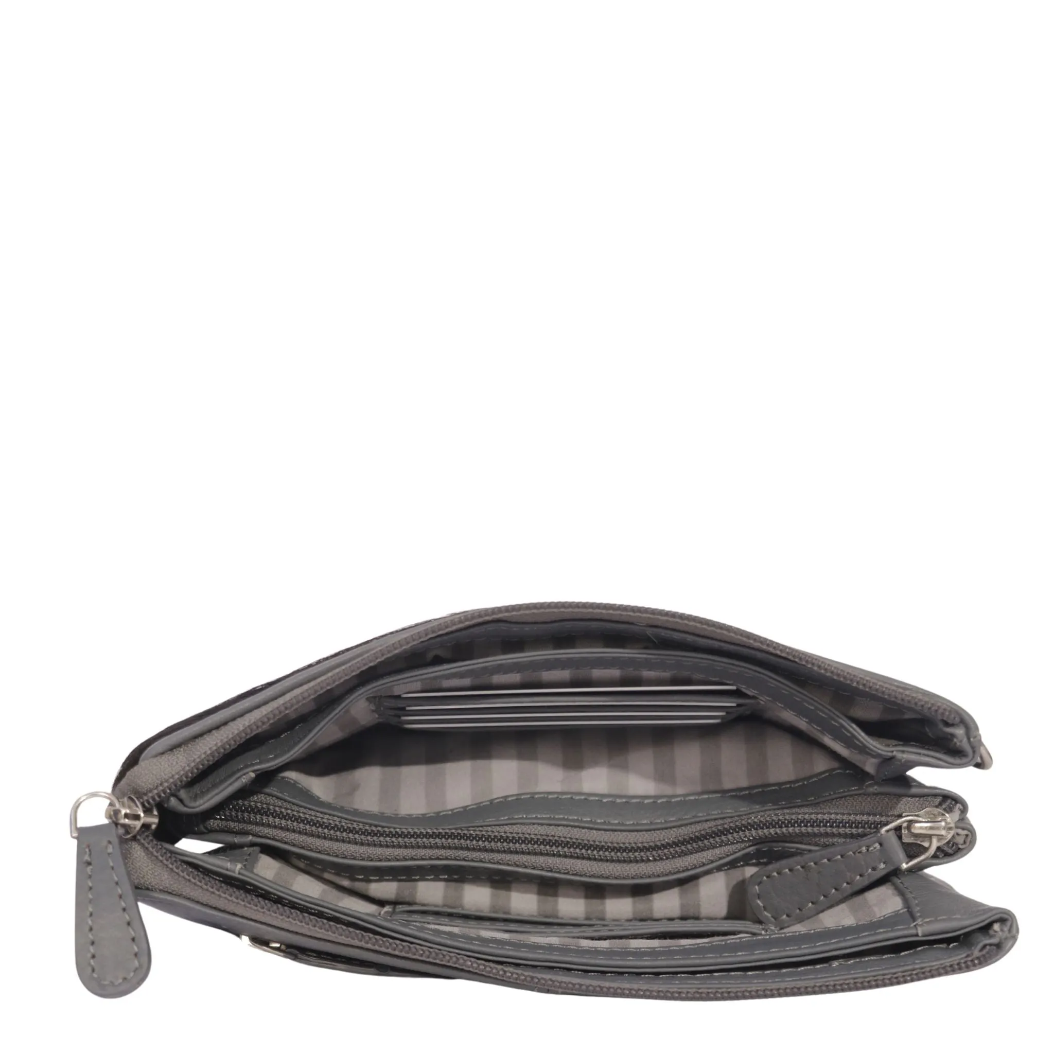 Grey Cowhide Leather Small Cross Body/Sling bag - OPH821