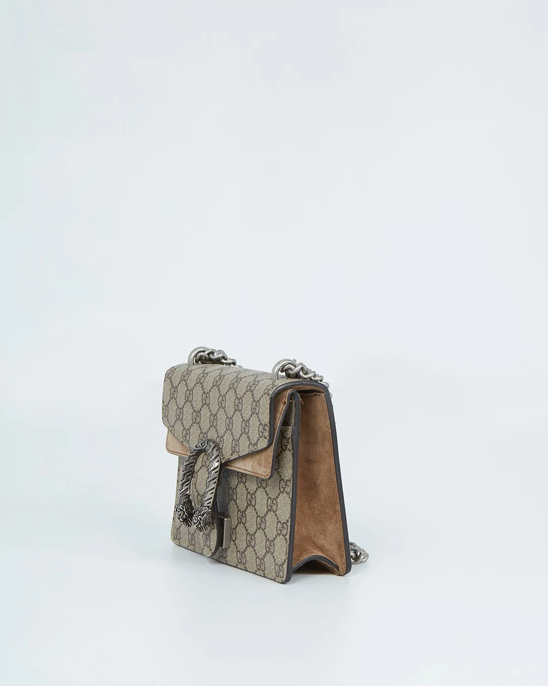 Gucci Beige Canvas & Suede Mini Dionysus Chain Bag