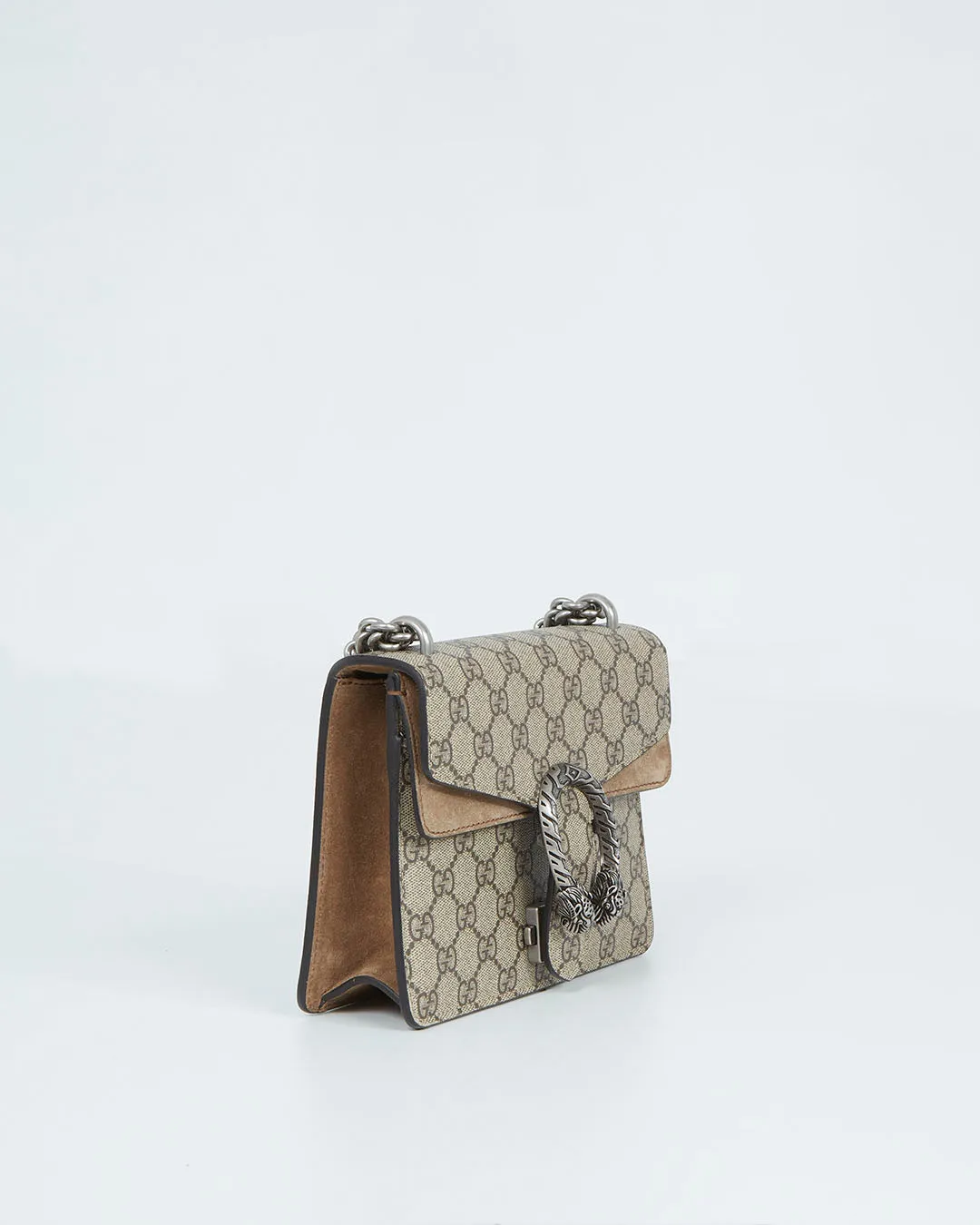 Gucci Beige Canvas & Suede Mini Dionysus Chain Bag
