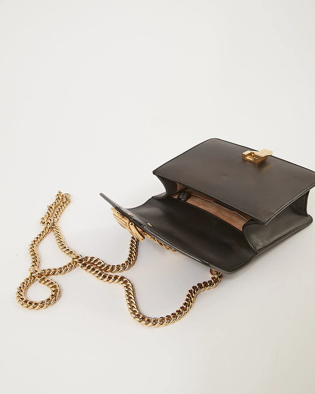 Gucci Black Calfskin Sylvie Mini Shoulder Bag