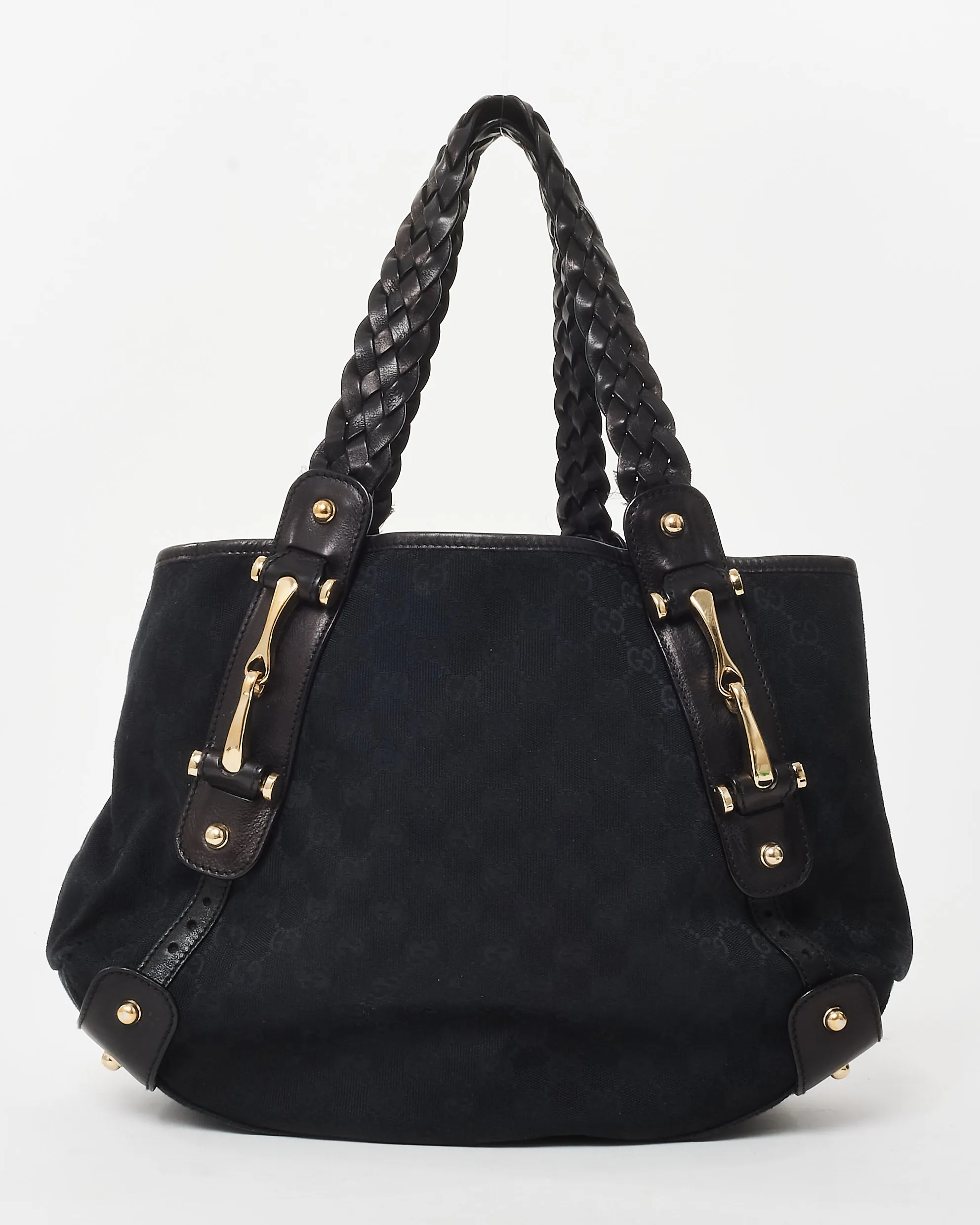 Gucci Black Monogram GG Canvas Pelham Tote Bag