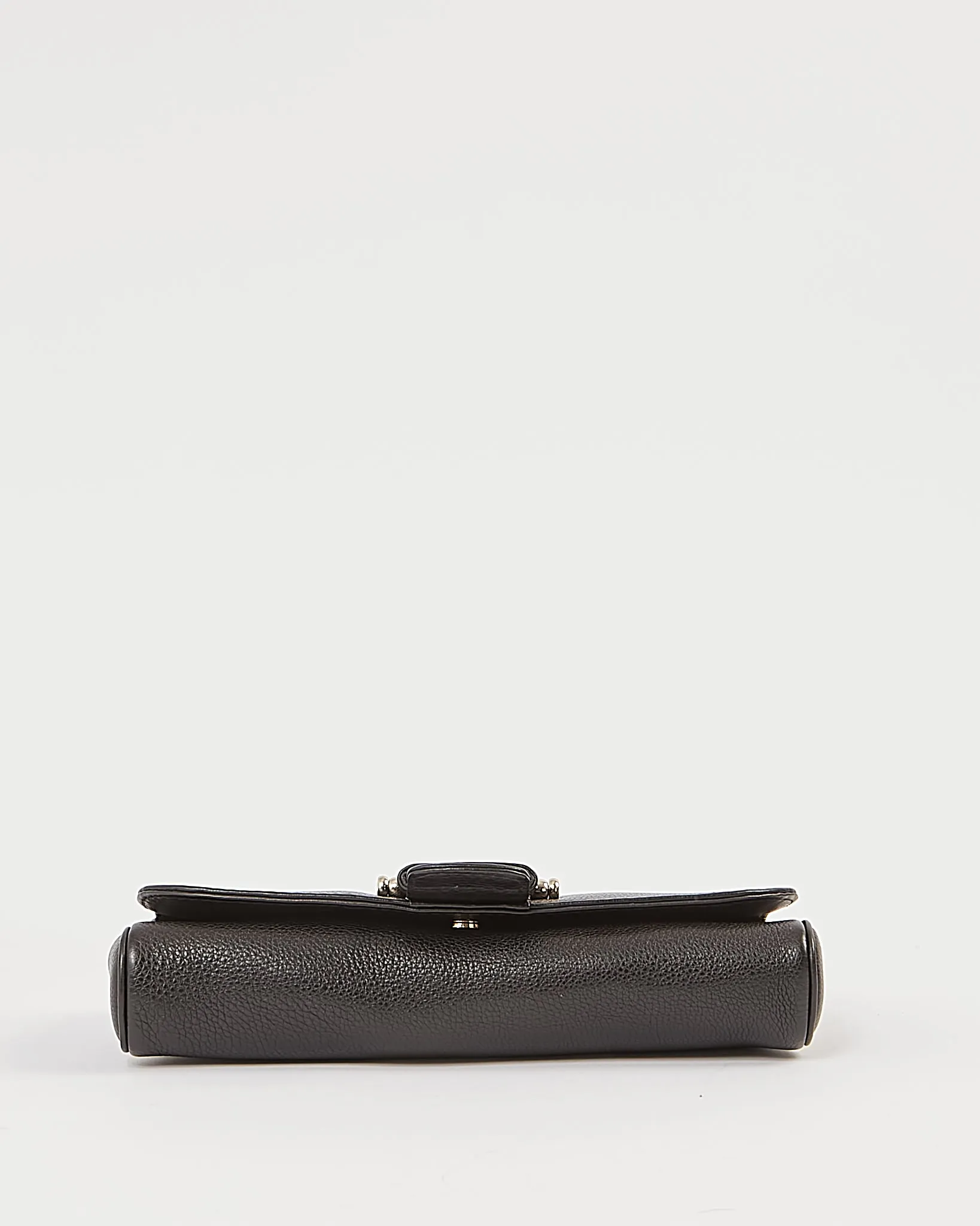 Gucci Black Pebbled Leather Chain Shoulder Bag