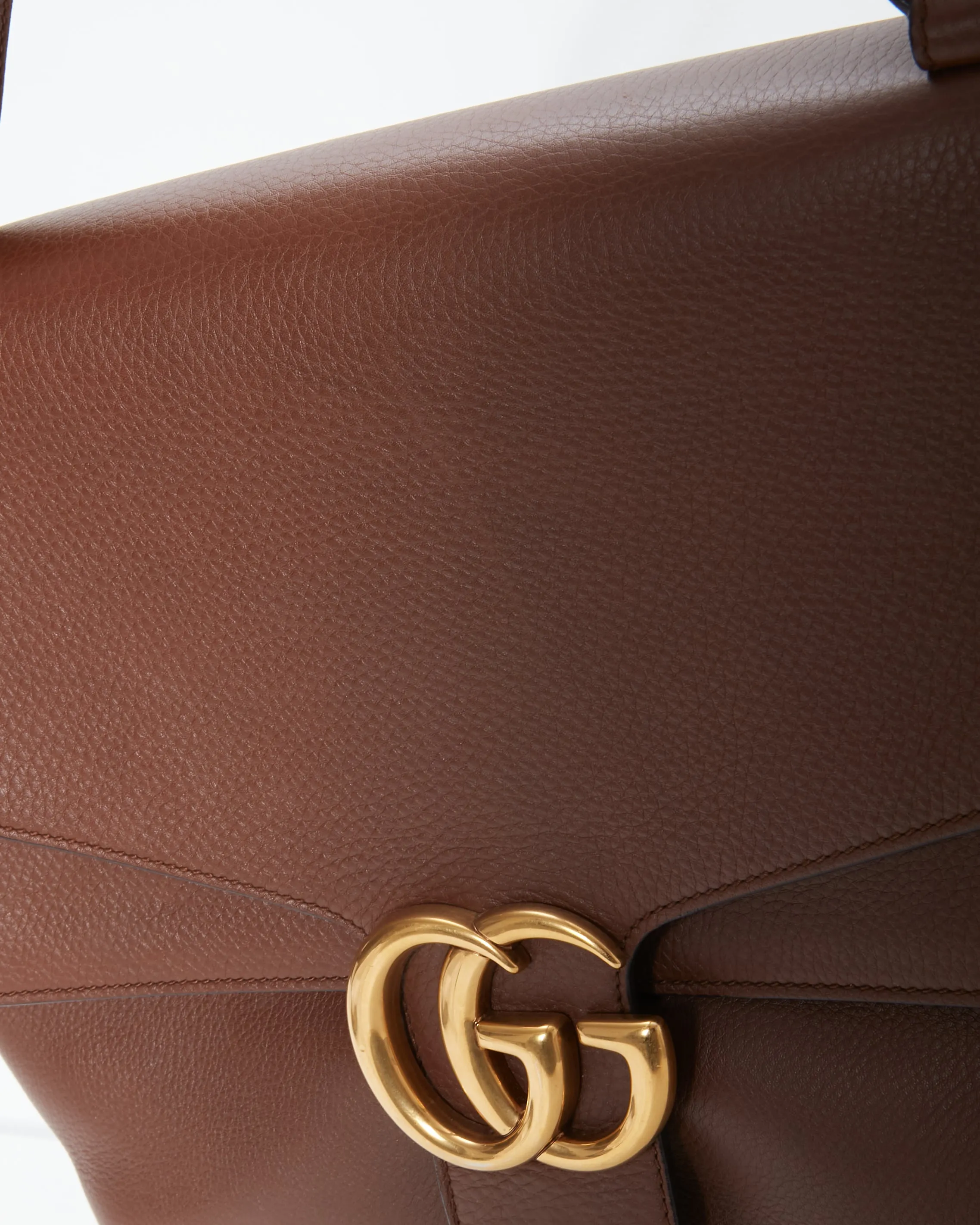 Gucci Brown Leather Marmont Messenger Shoulder Bag