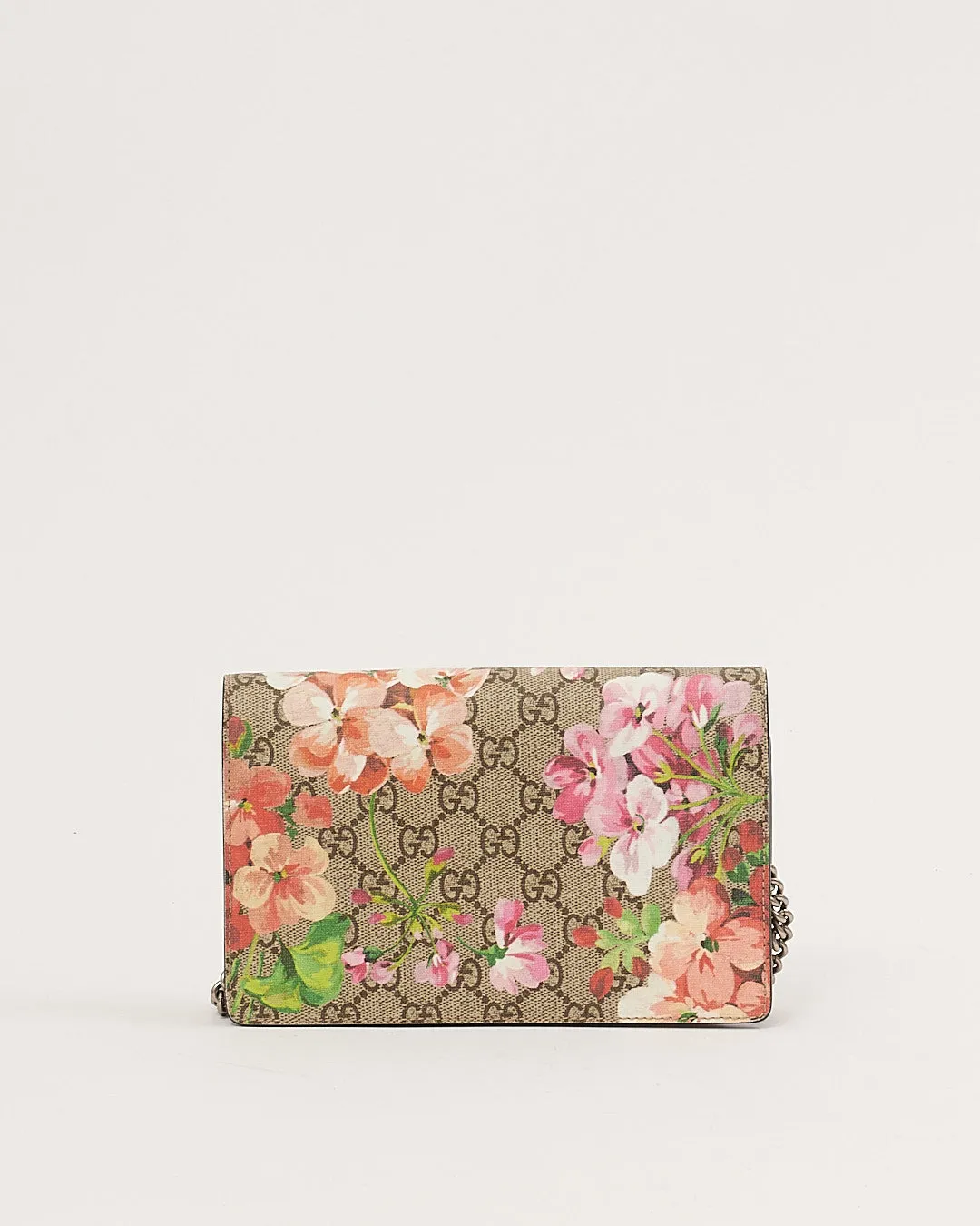 Gucci GG Coated Canvas Blooms Chain Shoulder Bag