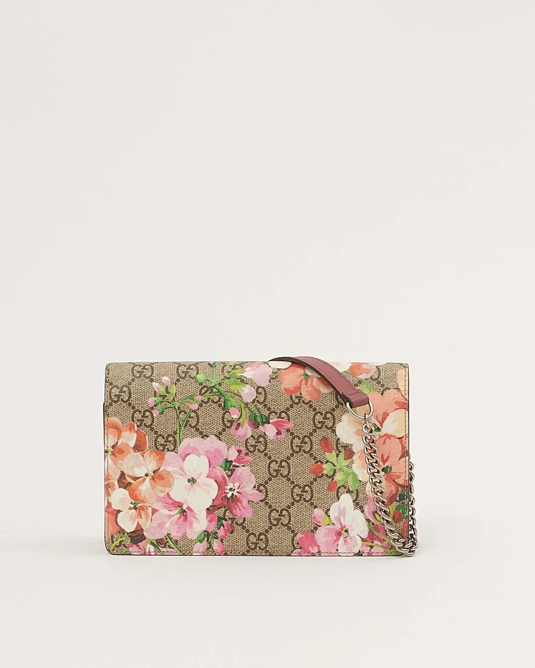 Gucci GG Coated Canvas Blooms Chain Shoulder Bag