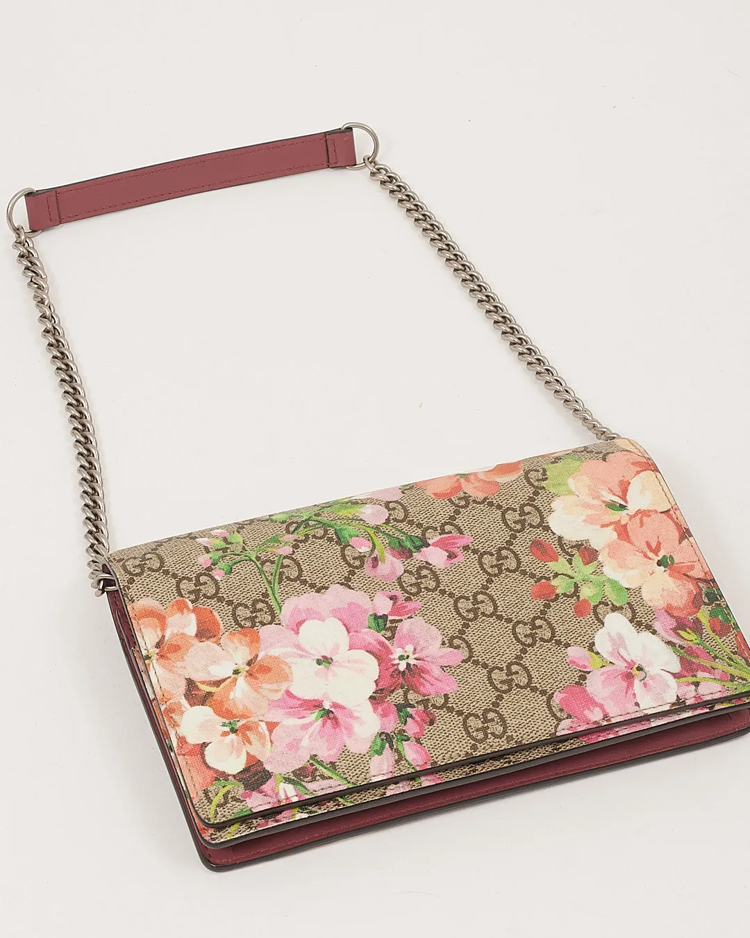 Gucci GG Coated Canvas Blooms Chain Shoulder Bag