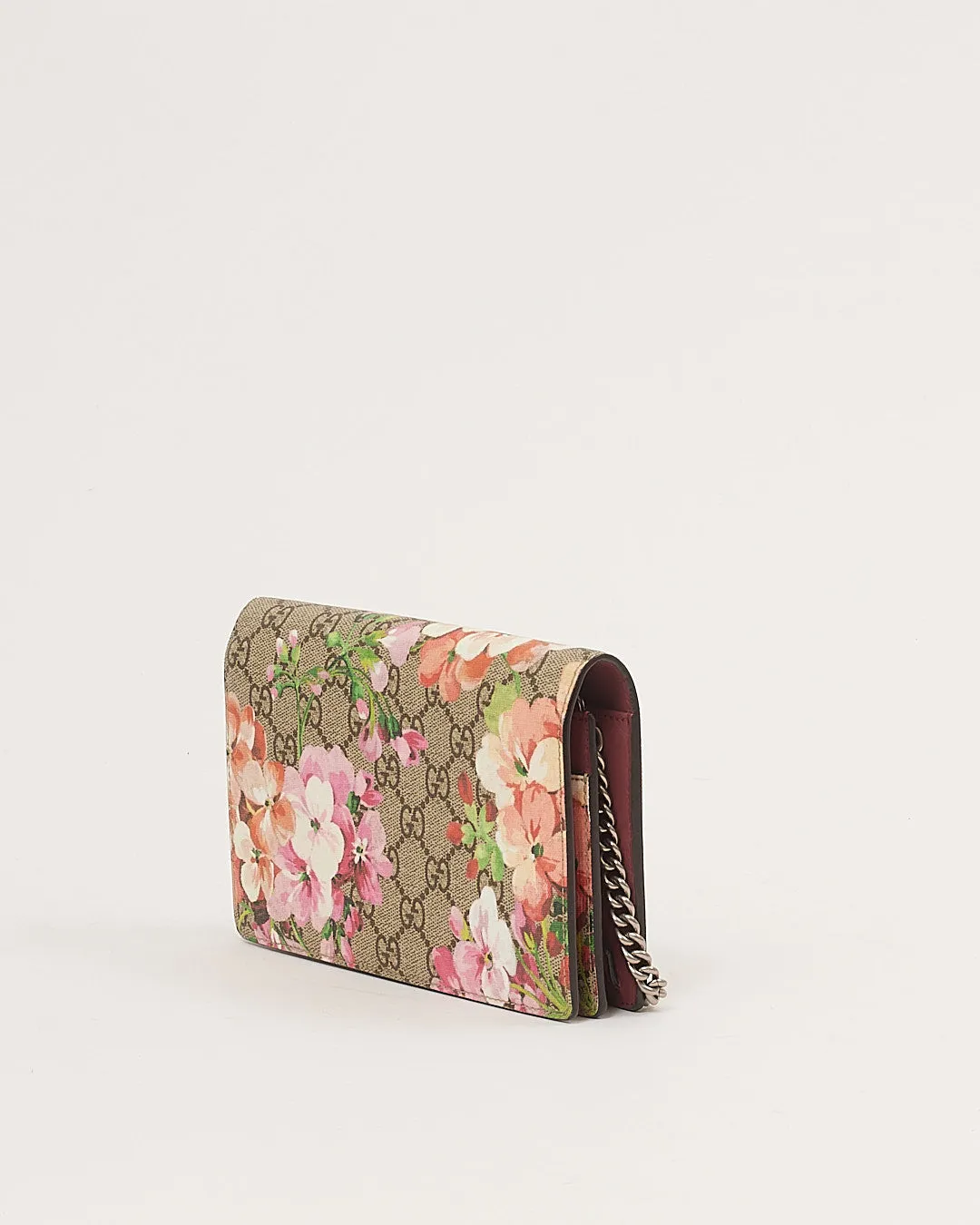 Gucci GG Coated Canvas Blooms Chain Shoulder Bag