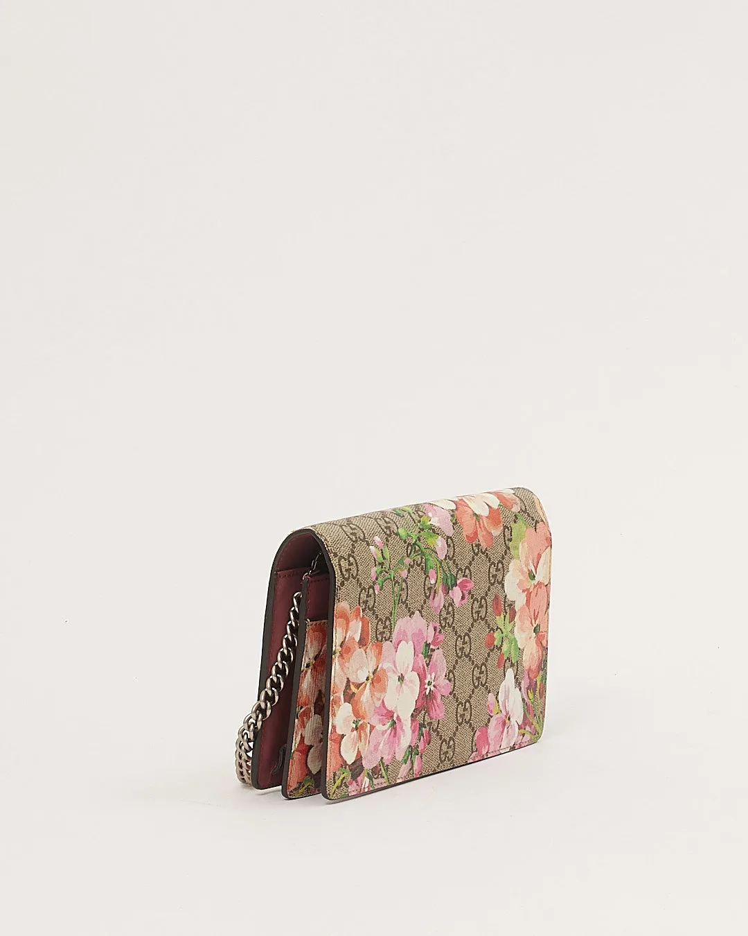 Gucci GG Coated Canvas Blooms Chain Shoulder Bag