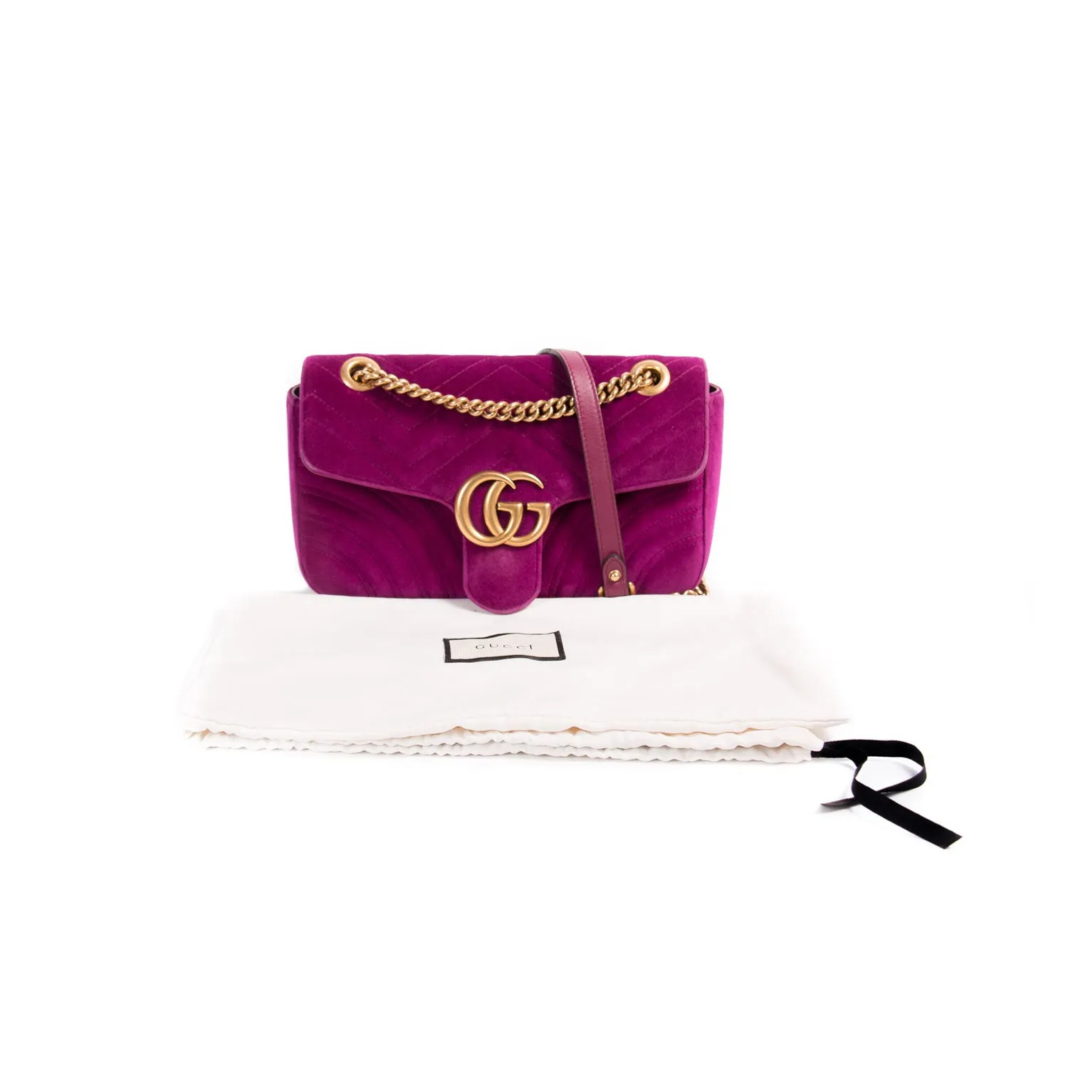 Gucci GG Marmont Small Velvet Metalassé Bag