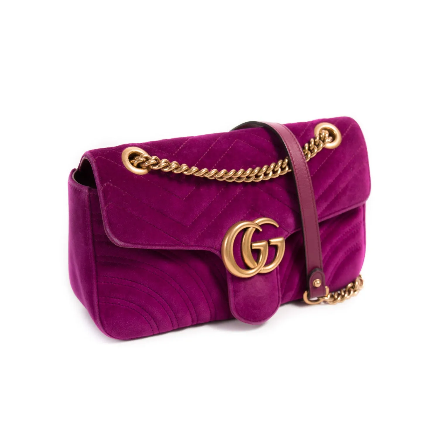 Gucci GG Marmont Small Velvet Metalassé Bag