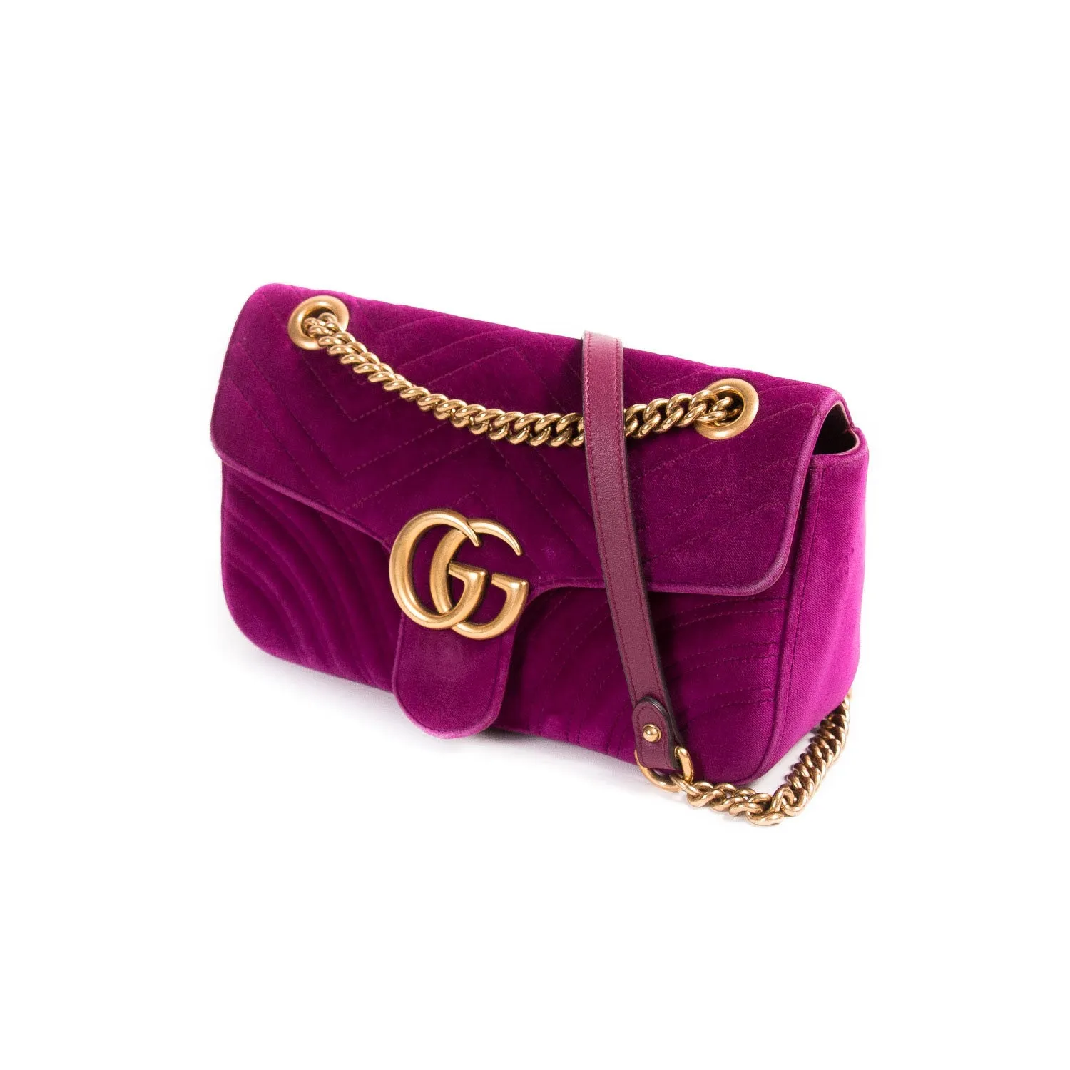 Gucci GG Marmont Small Velvet Metalassé Bag