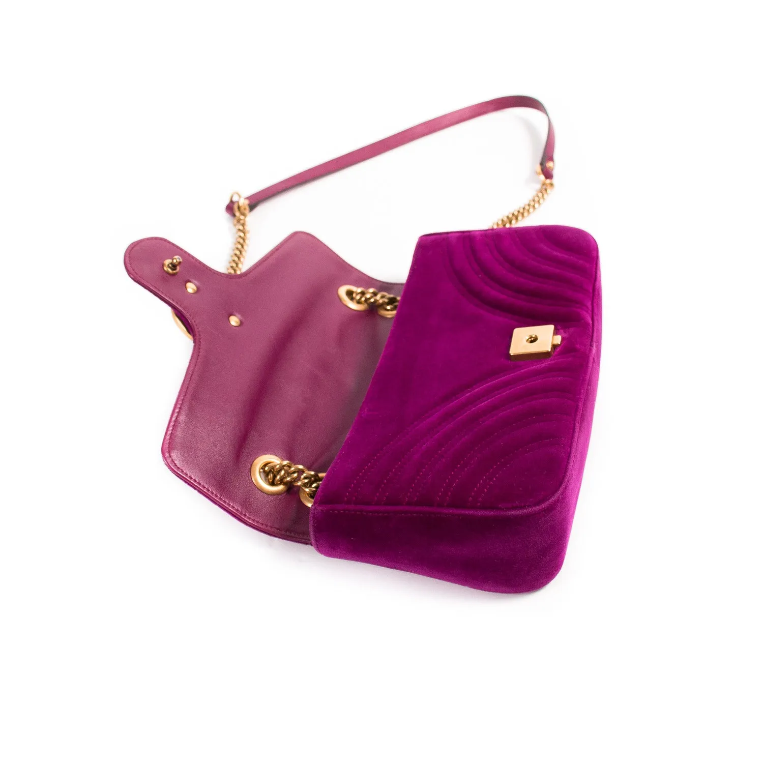 Gucci GG Marmont Small Velvet Metalassé Bag
