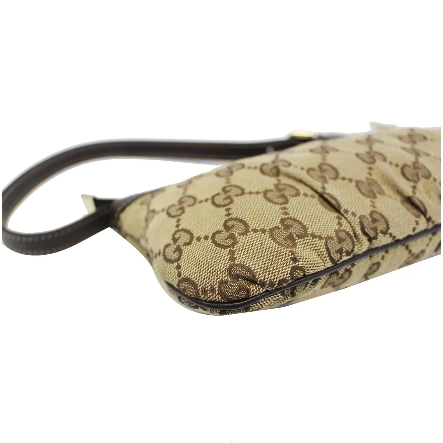 GUCCI Interlocking G Pochette GG Canvas Shoulder Bag Beige