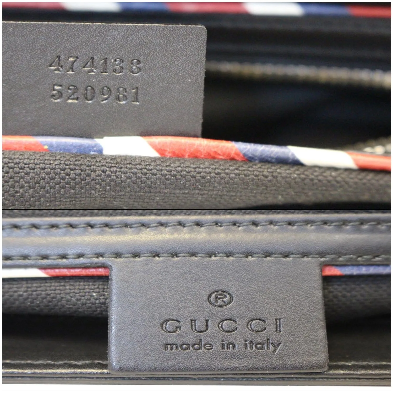 GUCCI  Night Courrier GG Supreme Flap Messenger Bag Black/Grey 474138