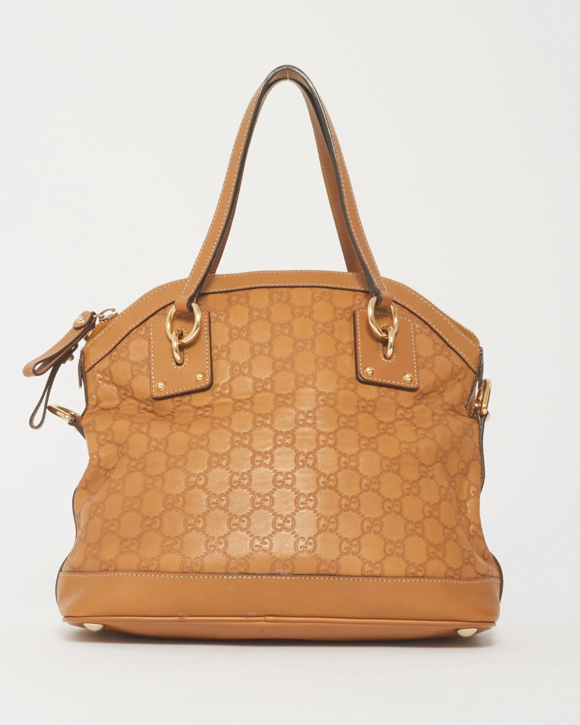 Gucci Tan Leather Guccissima Shoulder Bag