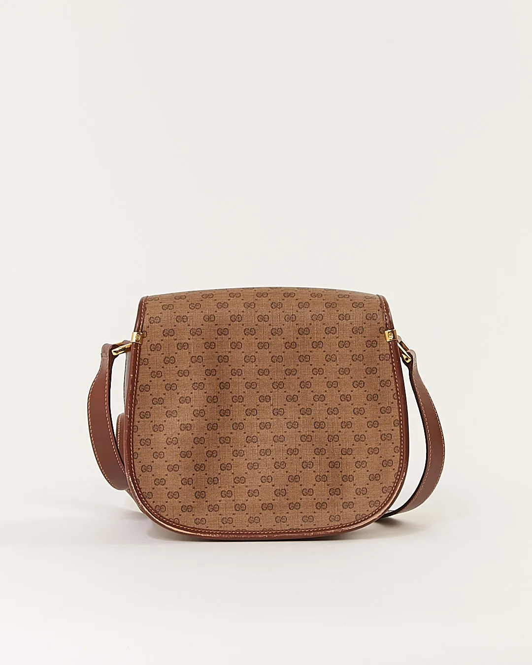 Gucci Vintage Brown GG Micro Monogram Crossbody Bag