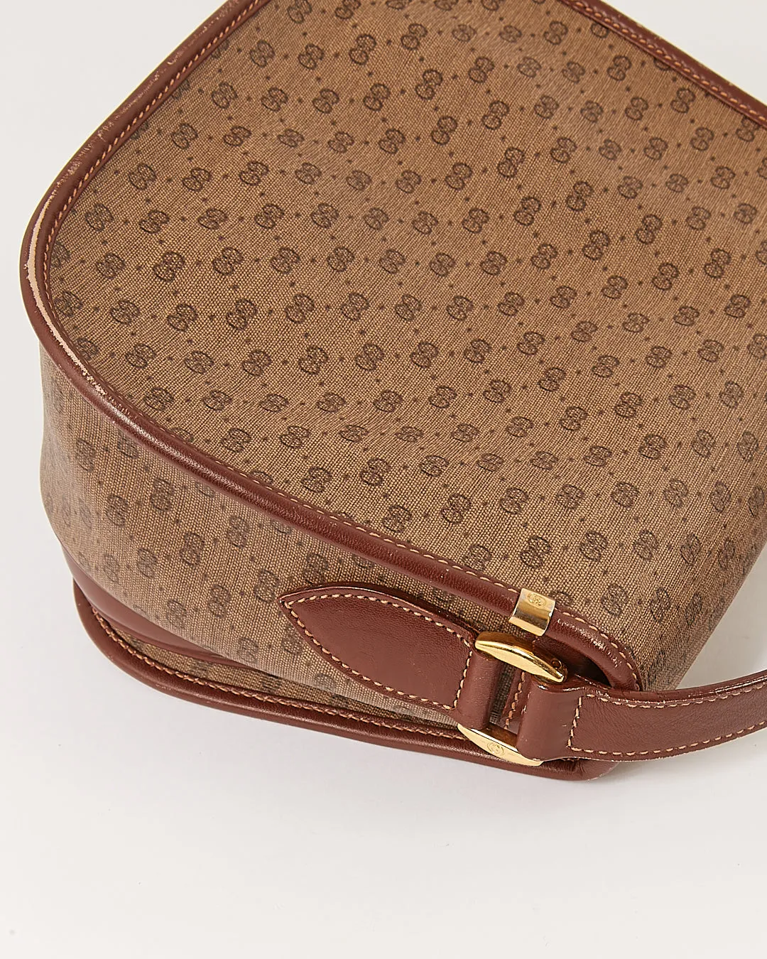 Gucci Vintage Brown GG Micro Monogram Crossbody Bag