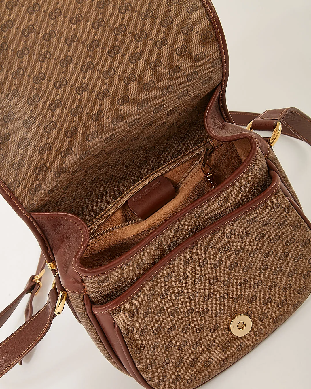 Gucci Vintage Brown GG Micro Monogram Crossbody Bag