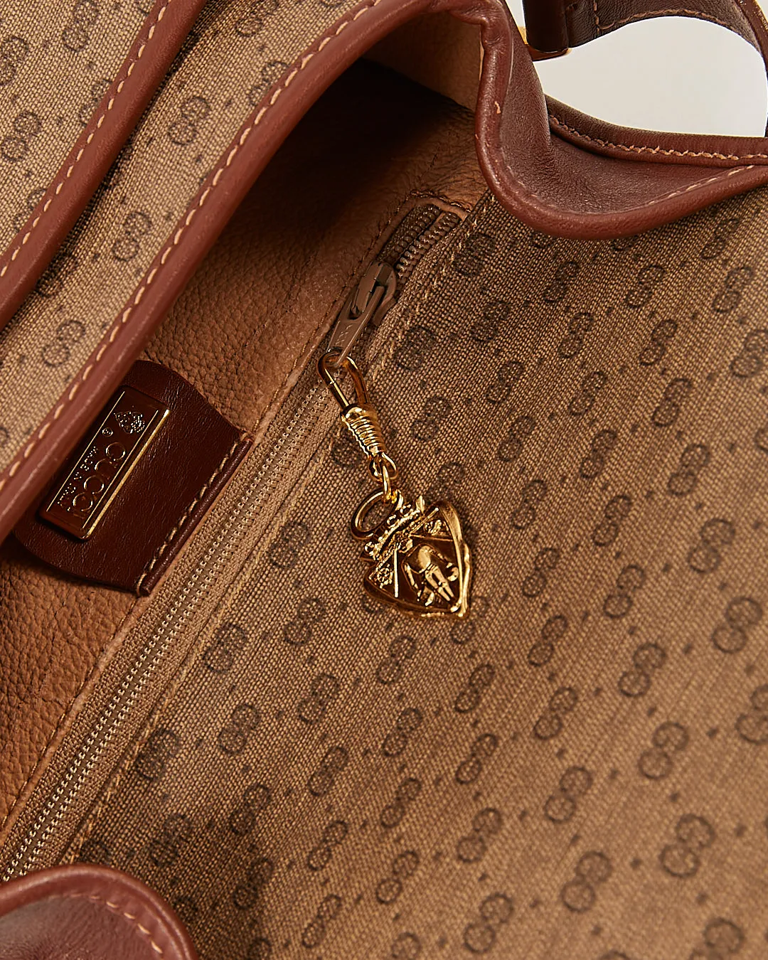 Gucci Vintage Brown GG Micro Monogram Crossbody Bag