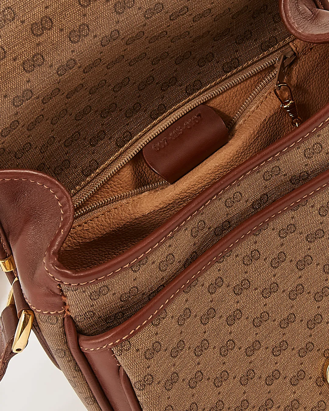 Gucci Vintage Brown GG Micro Monogram Crossbody Bag