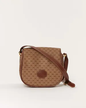 Gucci Vintage Brown GG Micro Monogram Crossbody Bag