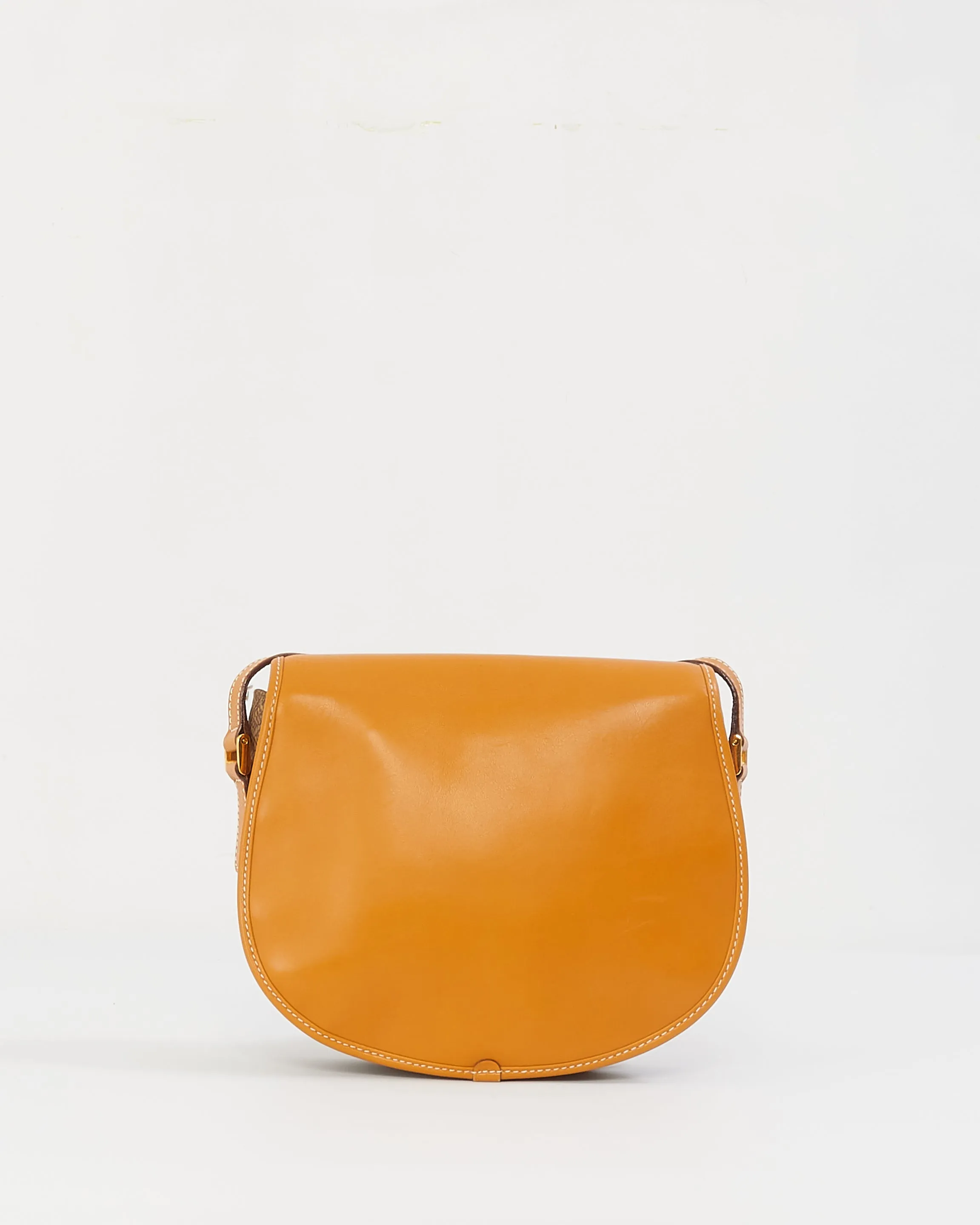 Gucci Vintage Tan GUCCI Logo Coated Canvas Crossbody Bag
