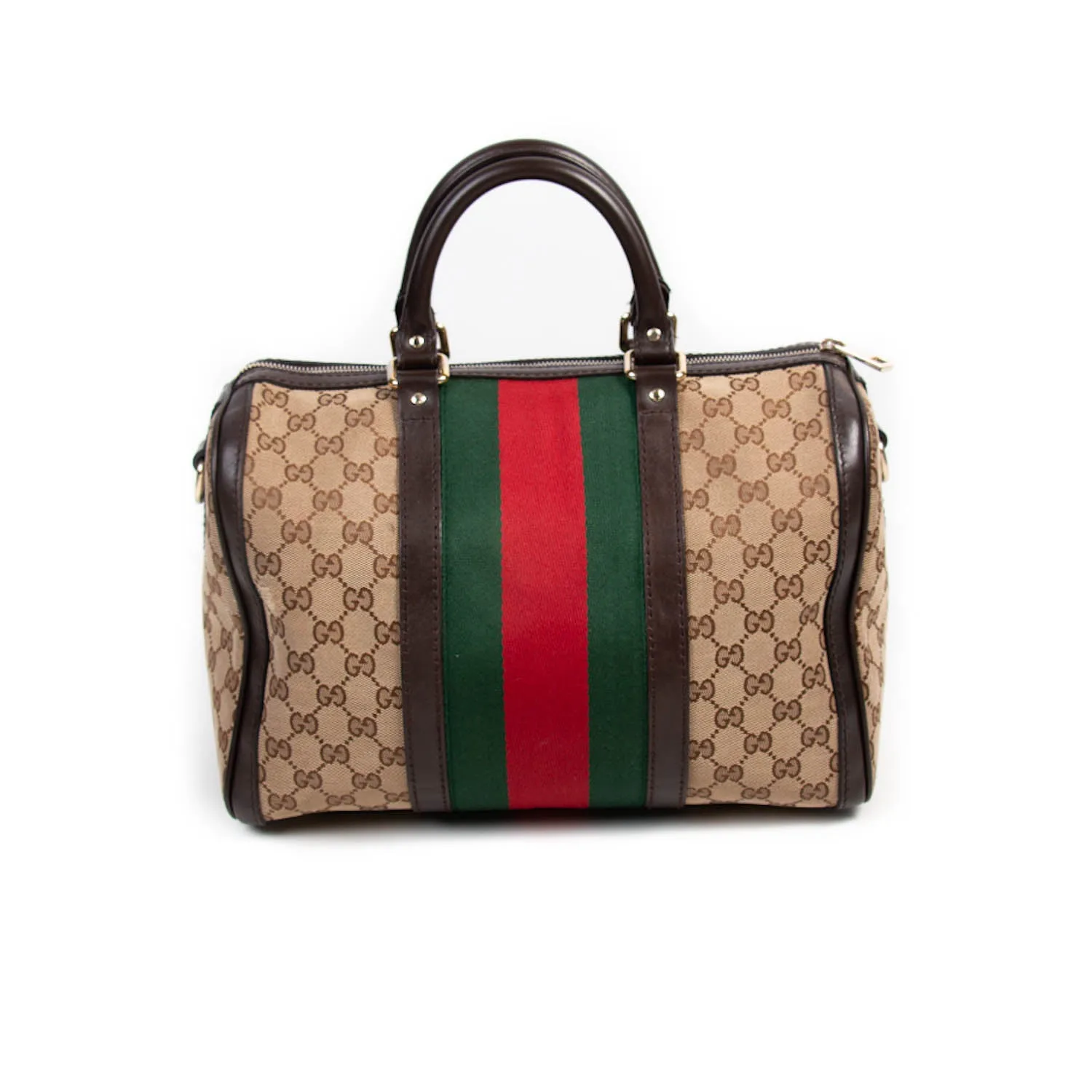 Gucci Vintage Web Boston Bag