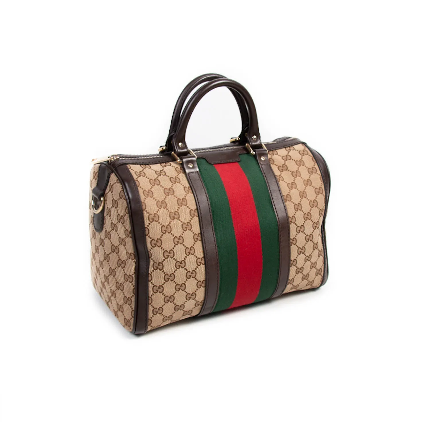 Gucci Vintage Web Boston Bag