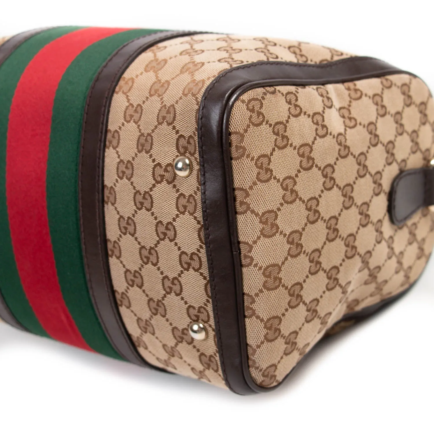 Gucci Vintage Web Boston Bag