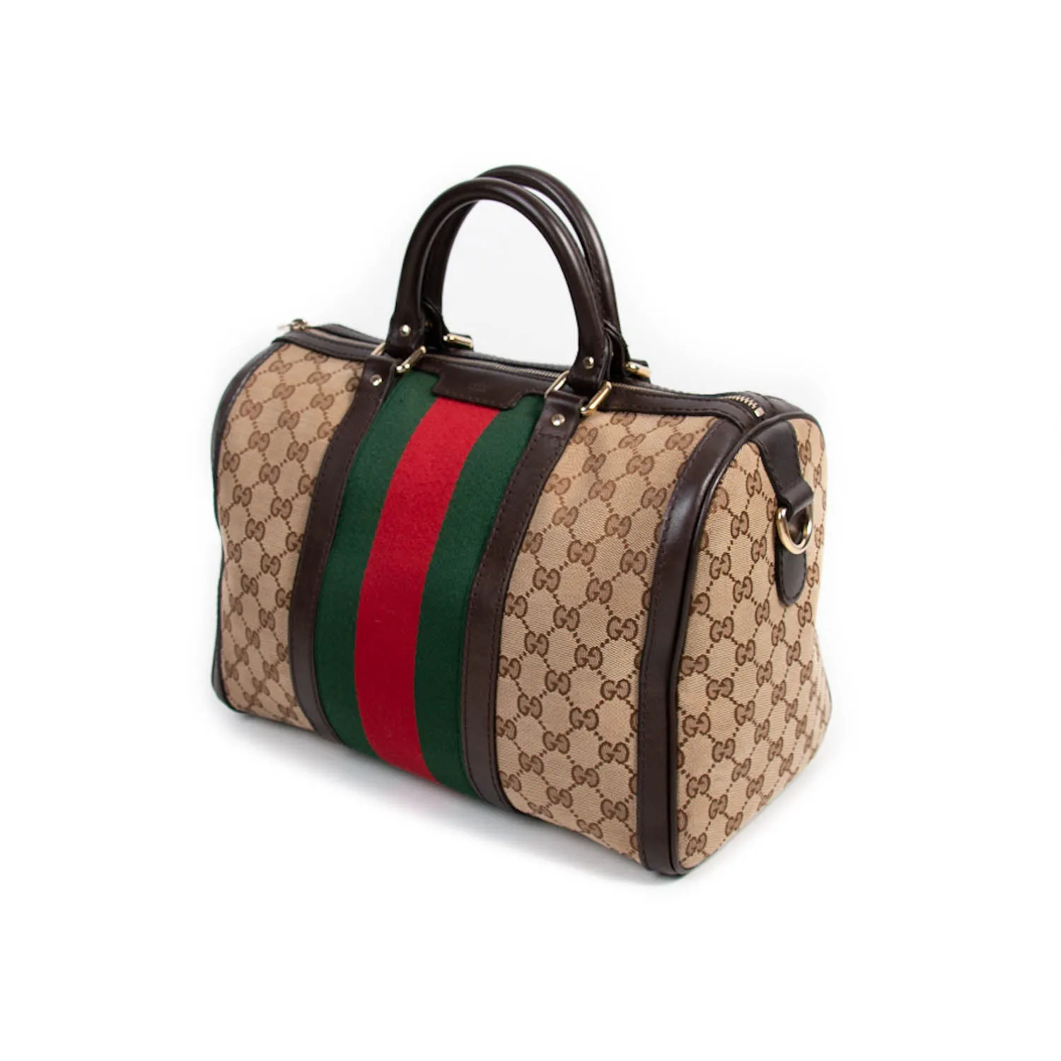 Gucci Vintage Web Boston Bag