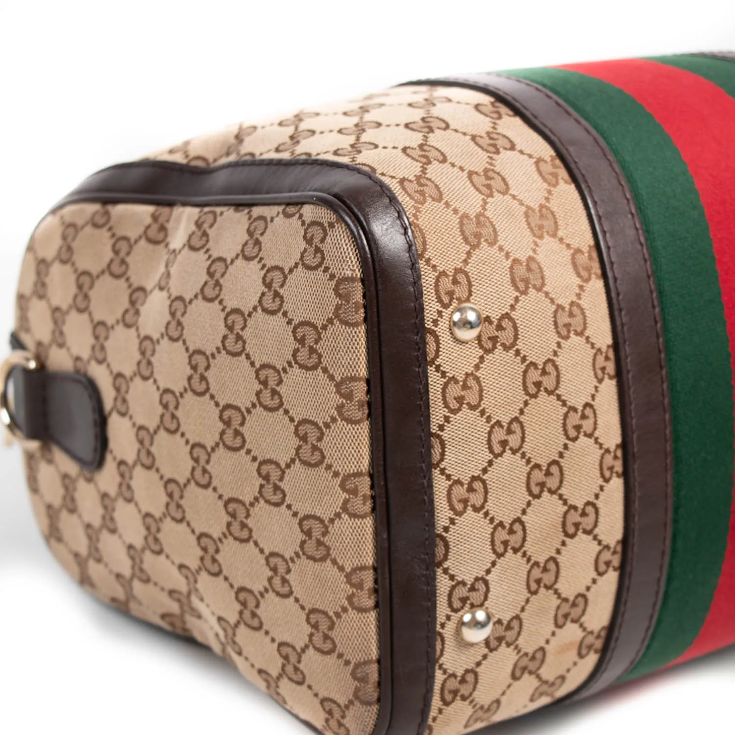 Gucci Vintage Web Boston Bag
