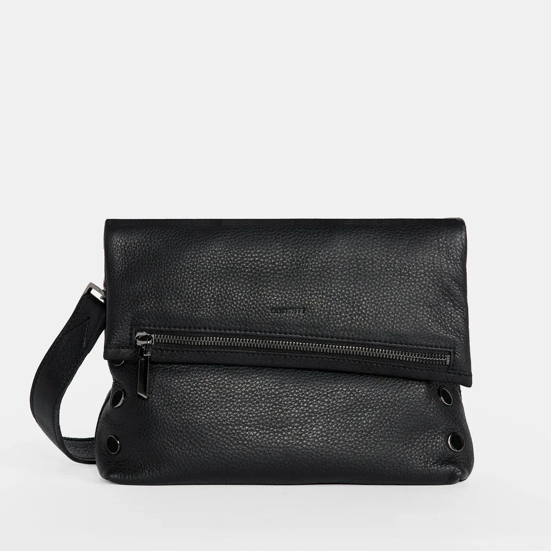 Hammitt VIP Medium Black/Gunmetal Crossbody Clutch