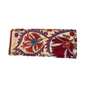 Hand Stitched Suzani Clutch from Uzbekistan (#7923 | 5 1/4 x 12")