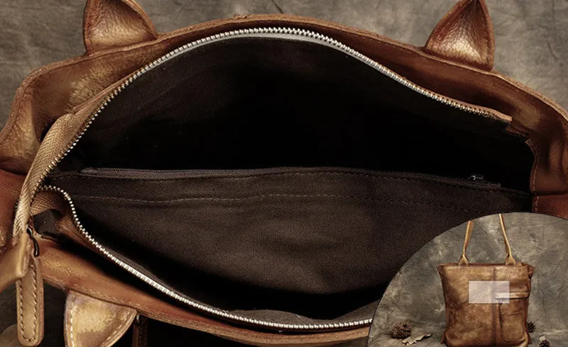 Handmade Vintage Leather Handbags, Top Grain Leather Tote Bag, Shoulder Bag DD103