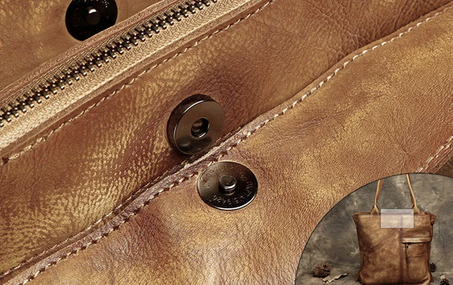 Handmade Vintage Leather Handbags, Top Grain Leather Tote Bag, Shoulder Bag DD103