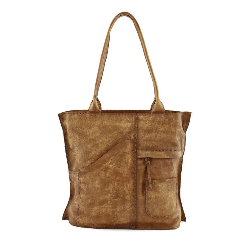Handmade Vintage Leather Handbags, Top Grain Leather Tote Bag, Shoulder Bag DD103