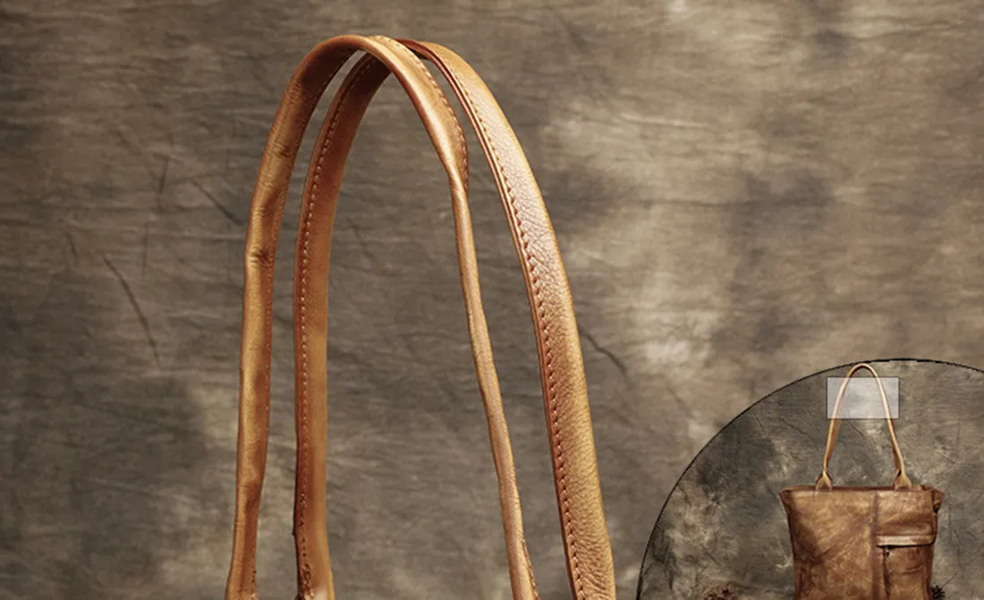 Handmade Vintage Leather Handbags, Top Grain Leather Tote Bag, Shoulder Bag DD103