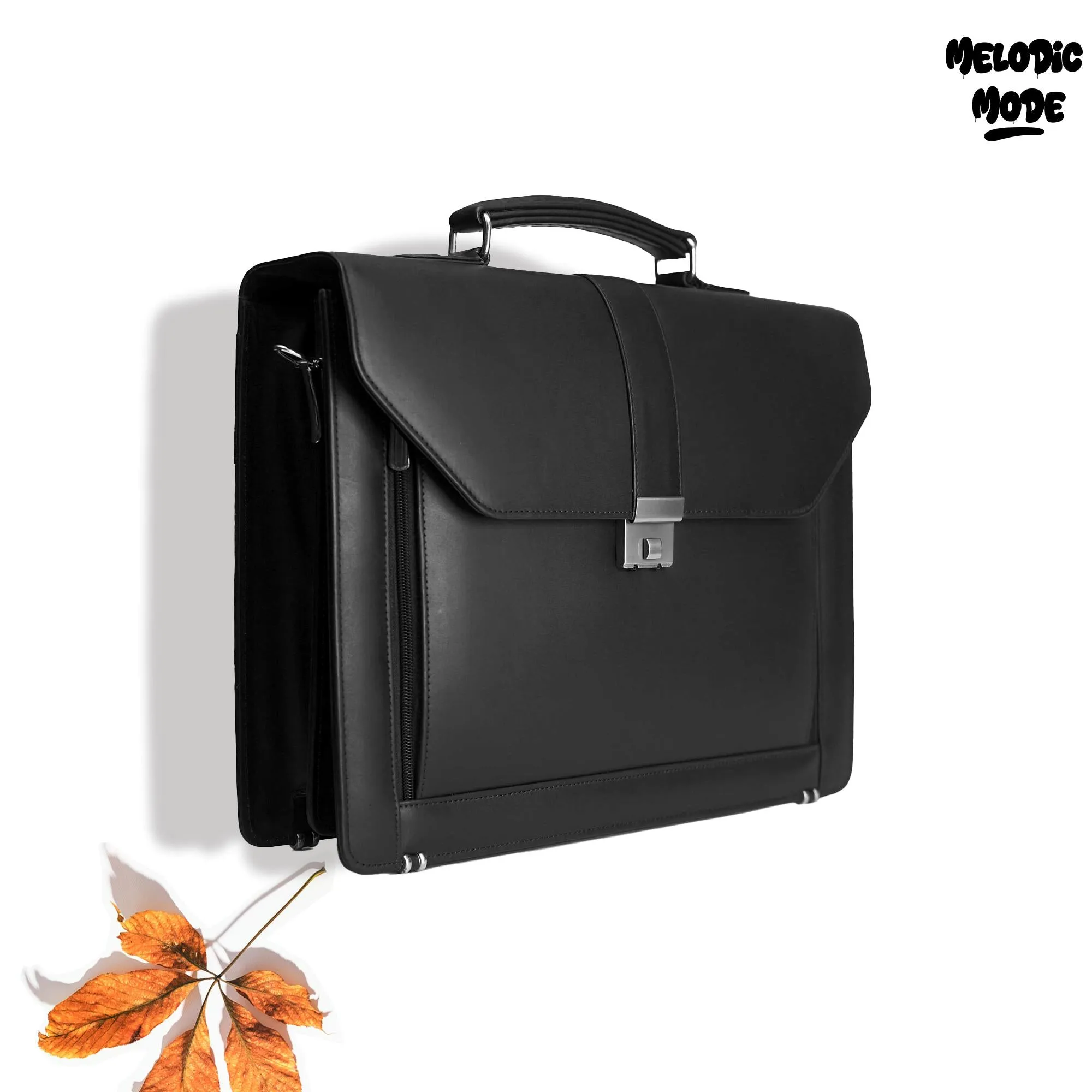 Handmade Vintage Leather Messenger Bag for Men – Personalized Laptop Crossbody with Brass Hardware, Organizer Pockets & Combination Lock