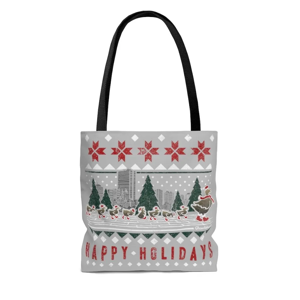 Happy Holiday Ducks Tote Bag