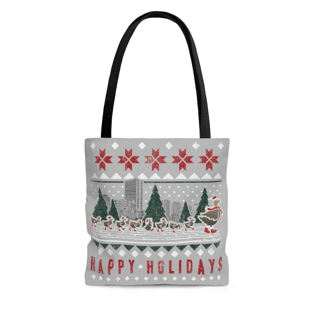 Happy Holiday Ducks Tote Bag