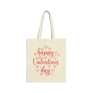 Happy valentine's Deluxe Cotton Canvas Tote Bag