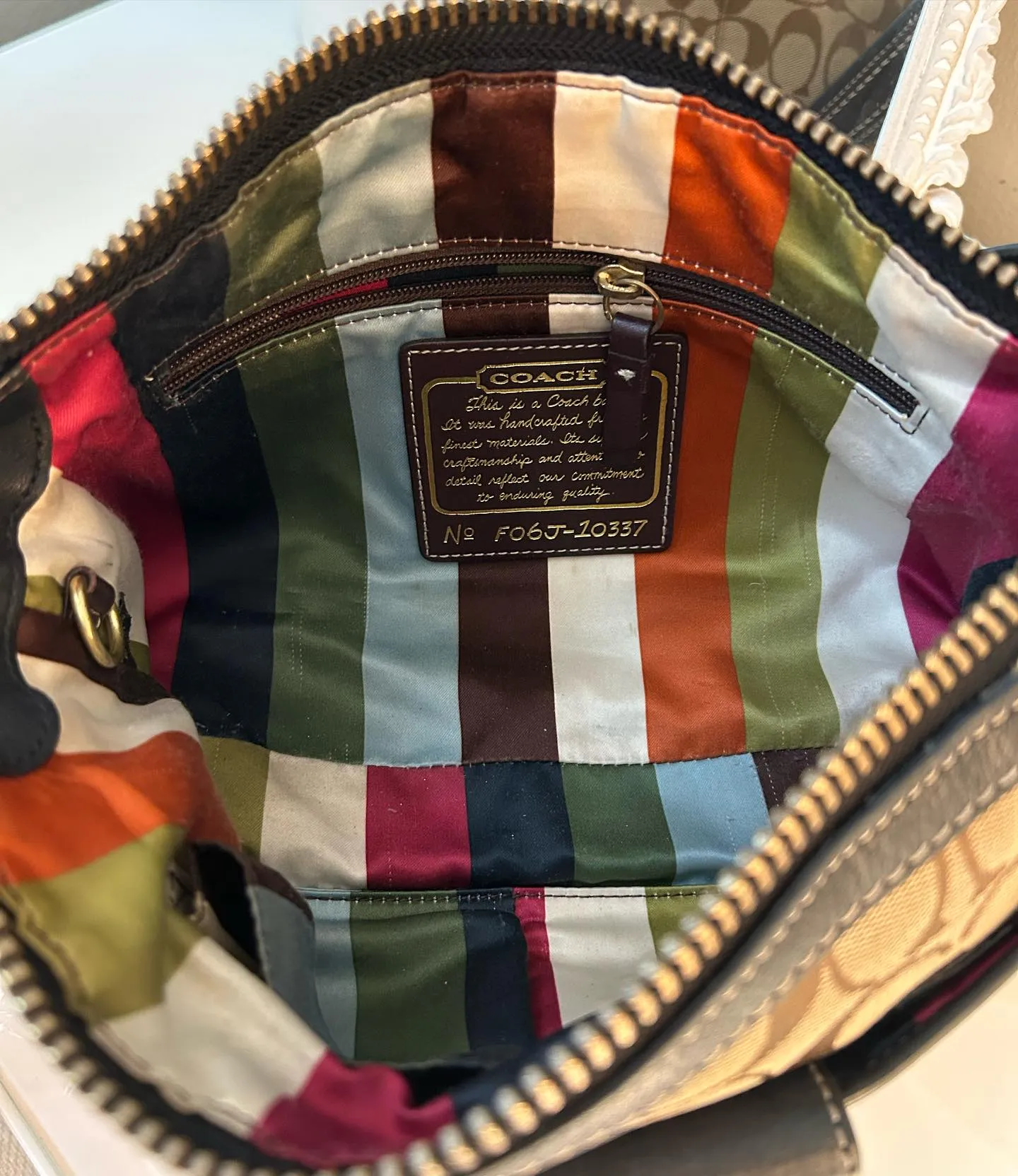 HENRYVINTUS™ black and tan coach vintage bag