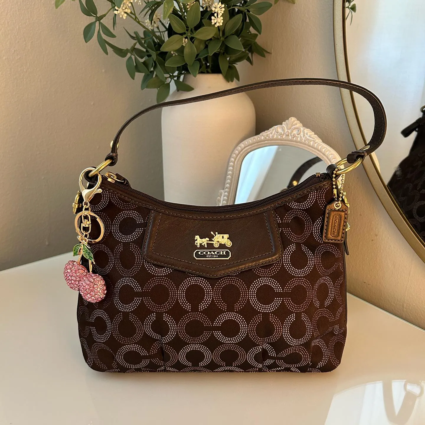 HENRYVINTUS™ brown vintage coach bag 5