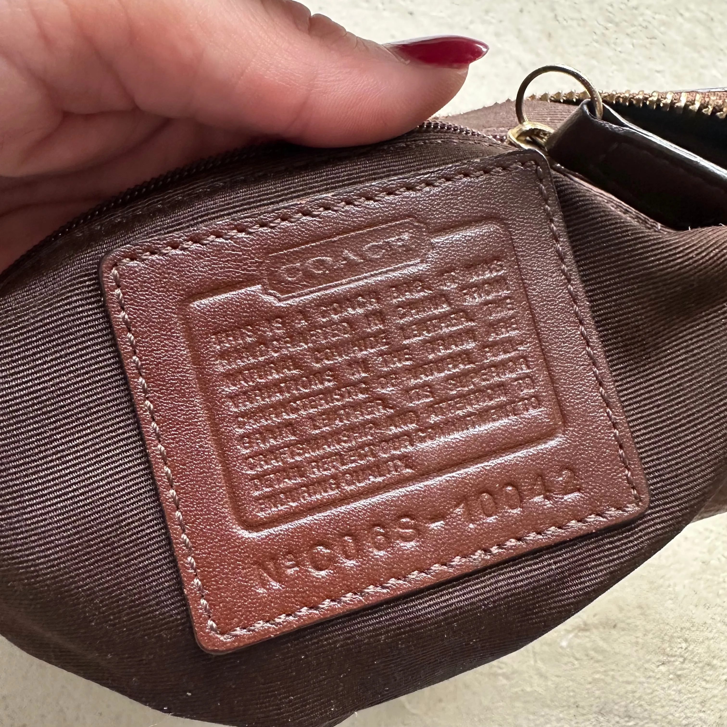 HENRYVINTUS™ vintage y2k coach brown croissant leather shoulder bag