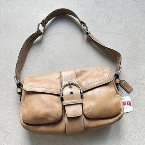 HENRYVINTUS™ vintage y2k coach tan leather square soho shoulder bag