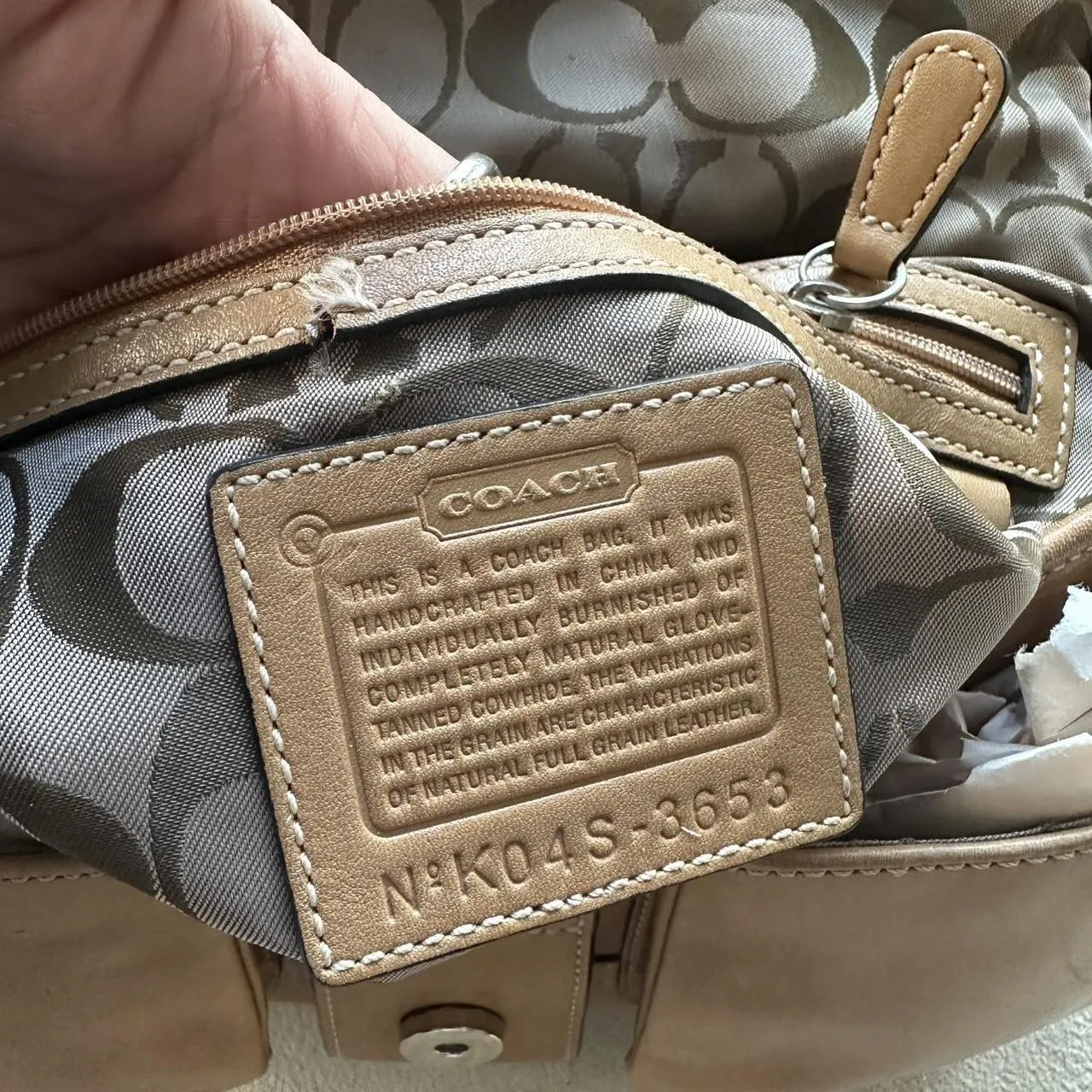 HENRYVINTUS™ vintage y2k coach tan leather square soho shoulder bag