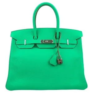 HERMES Birkin 35 Menthe Mint Green Bag