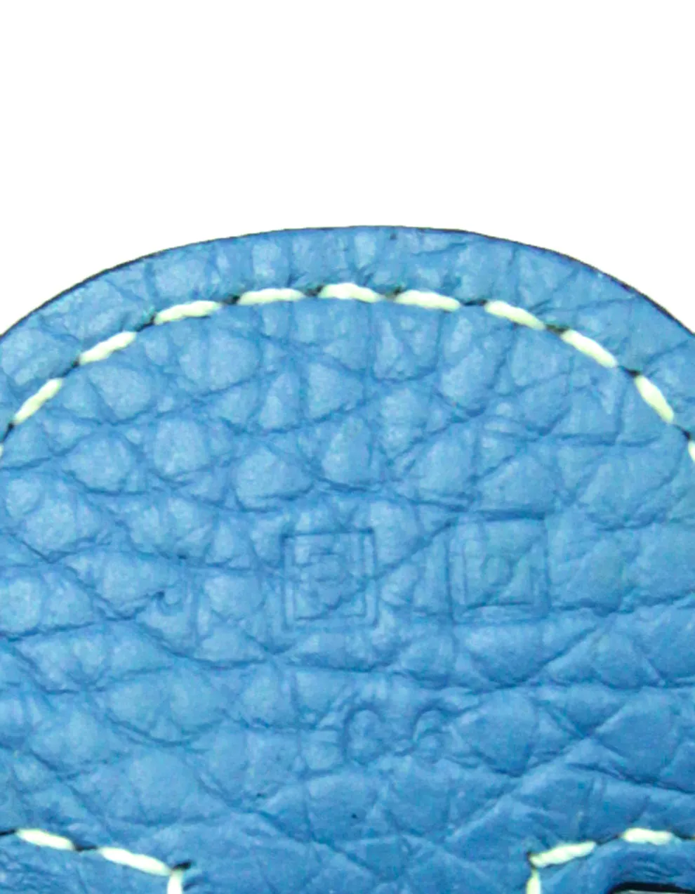 Hermes Blue Jean Clemence Leather Evelyne III PM Messenger Bag